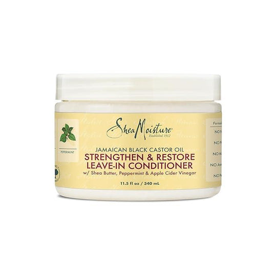 SheaMoisture 100% Pure Jamaican Black Castor Oil Strengthen and Restore Leave In Conditioner 11.5oz