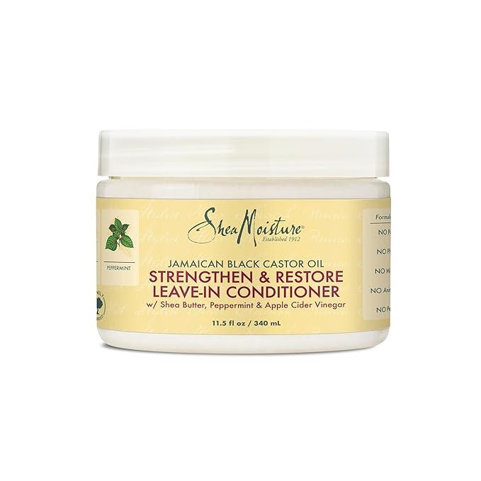 SheaMoisture 100% Pure Jamaican Black Castor Oil Strengthen and Restore Leave In Conditioner  11.5oz