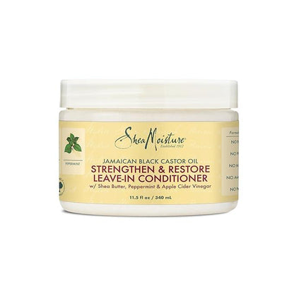 SheaMoisture 100% Pure Jamaican Black Castor Oil Strengthen and Restore Leave In Conditioner  11.5oz